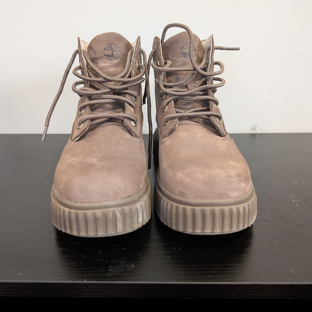Timberland Women's Taupe Lace-Up Boots